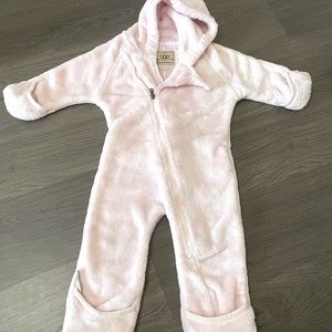 UGG fleece pale pink winter suit 6-12 months